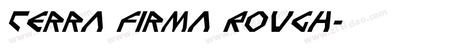 Terra Firma Rough字体转换